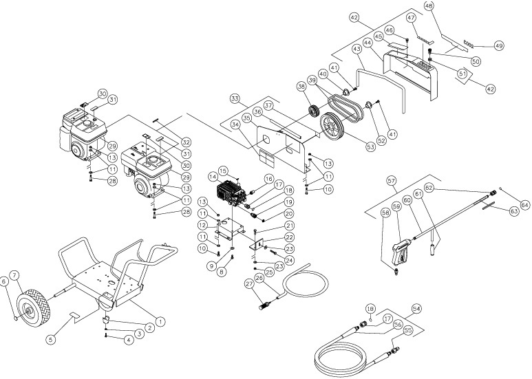 MITM JCW-2003-0mVb pressure washer parts and manual
